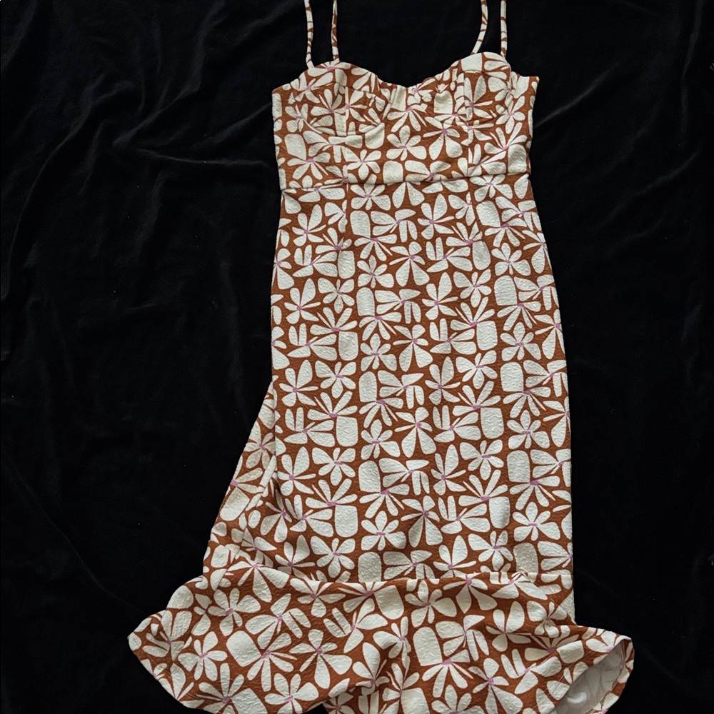 Anthropologie Hutch Floral Slim Midi Dress PREOWNED/USED - Picture 3 of 9